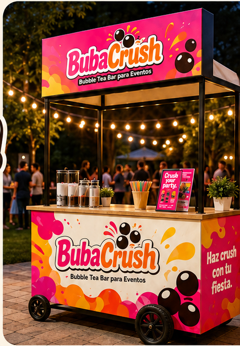 Carrito BubaCrush en un evento